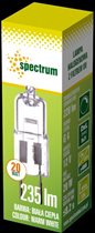 Spectrum -lampa halogenowa z filtrem UV G4, 12V, 20W, 235 lm, warm white